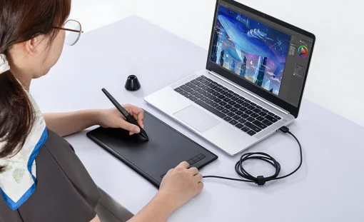 Графічний планшет Huion 8"x5" H580X, USB-C, чорний