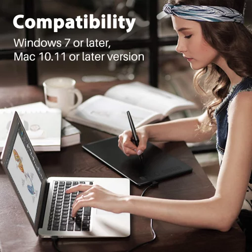 Графічний планшет Huion 8.7"x5.4" H950P, microUSB, чорний