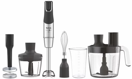 Блендер Tefal заглибний Infiny Force Pro, 1200Вт, 9в1, чаша-800мл, чопер-500мл, спіралайзер, турборежим, чорний