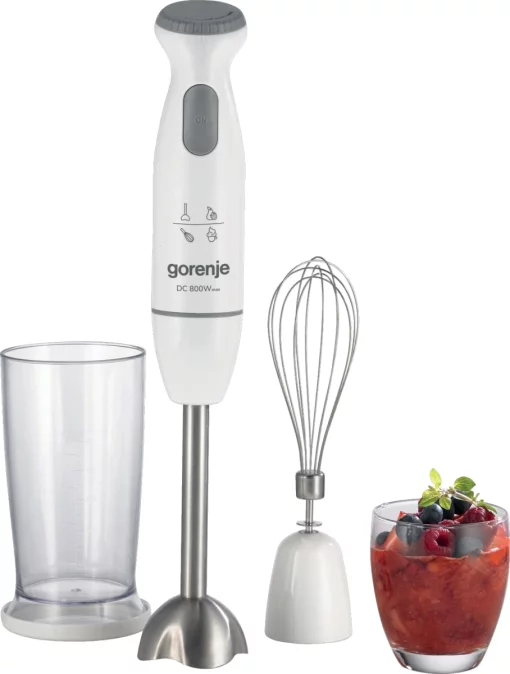 Блендер Gorenje заглибний 800Вт, 3в1, чаша-500мл, подрібнювач, білий