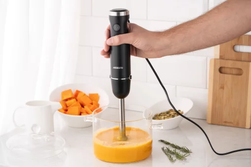 Блендер Ardesto ручний 600Вт, чорно-сріблястий