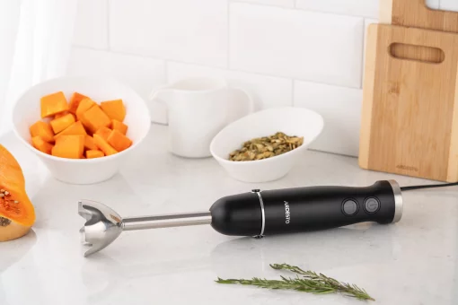 Блендер Ardesto ручний 600Вт, чорно-сріблястий