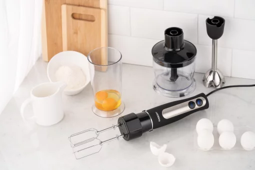 Блендер Ardesto заглибний 800Вт, 3в1, чаша-600мл, чопер-500мл, чорно-сріблястий