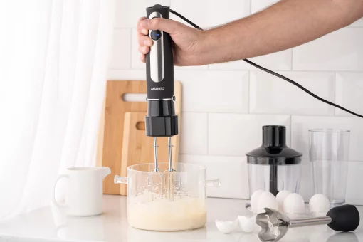 Блендер Ardesto заглибний 800Вт, 3в1, чаша-600мл, чопер-500мл, чорно-сріблястий