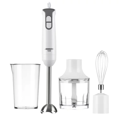 Блендер заглибний Ardesto 700Вт, 3в1, чаша-600мл, білий