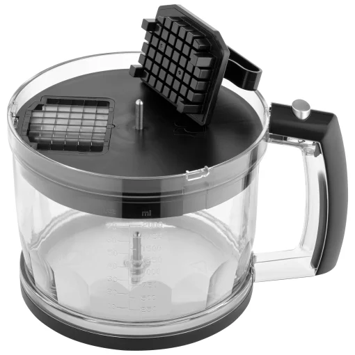 Блендер Ardesto заглибний 1000Вт, 7в1, чаша-2000мл, насадка для нарізання кубиками, чорно-сріблястий