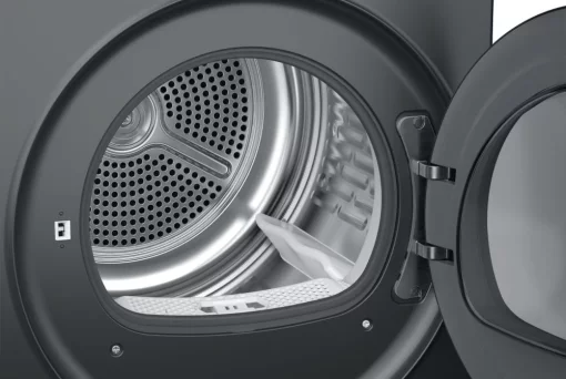 Сушильна машина Haier тепловий насос, 9кг, A+++, 59,5см, дисплей, пара, cріблястий