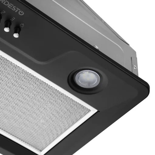 Витяжка Ardesto вбудована, 52см, 450м3ч, метал, 2х1Вт LED, кнопкове, чорний