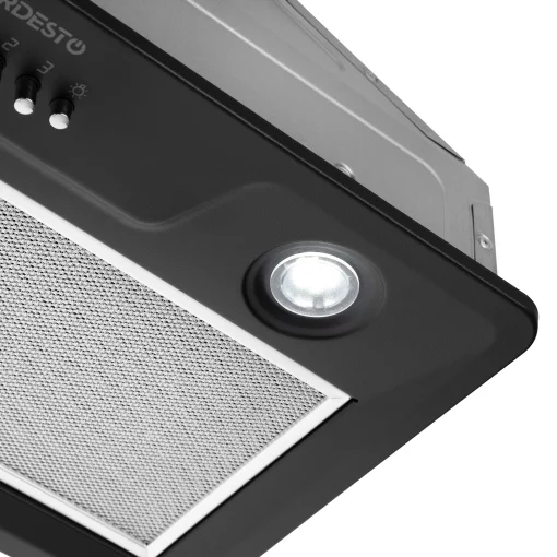 Витяжка Ardesto вбудована, 52см, 450м3ч, метал, 2х1Вт LED, кнопкове, чорний