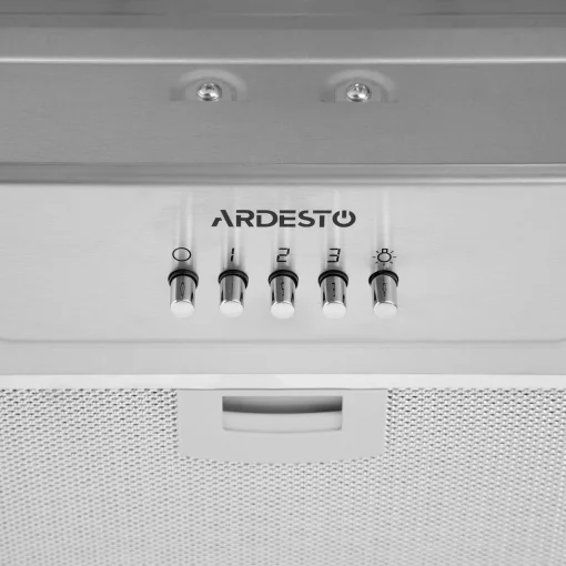 Витяжка Ardesto вбудована, 52см, 450м3ч, метал, 2х1Вт LED, кнопкове, нерж