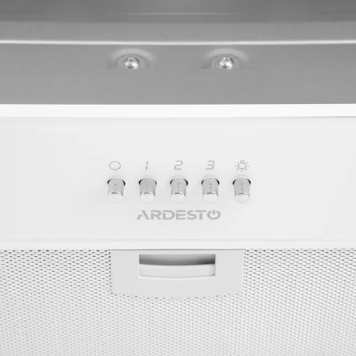 Витяжка Ardesto вбудована, 52см, 700м3ч, скло, 2х1Вт LED, кнопкове, білий