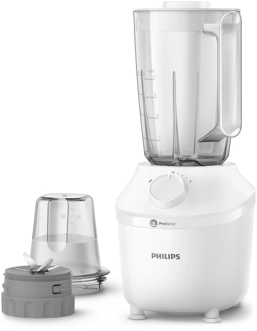 Блендер Philips стаціонарний 3000 series 450Вт, чаша-1900мл, чопер, імпульсний режим, білий