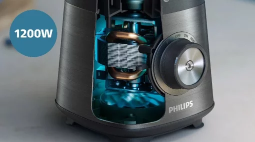 Блендер PHILIPS стаціонарний Series 5000, 1200Вт, чаша-2000мл, скло, склянка в комплекті, чорний