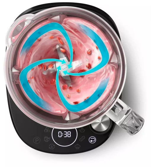 Блендер PHILIPS стаціонарний 1500Вт, чаша-2000мл, скло, чорний