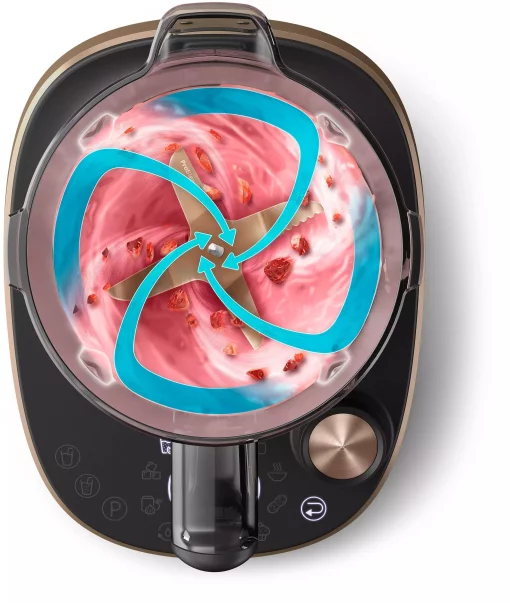 Блендер Philips стаціонарний Flip&Juice, 1500Вт, чаша-2000мл, мідно-чорний