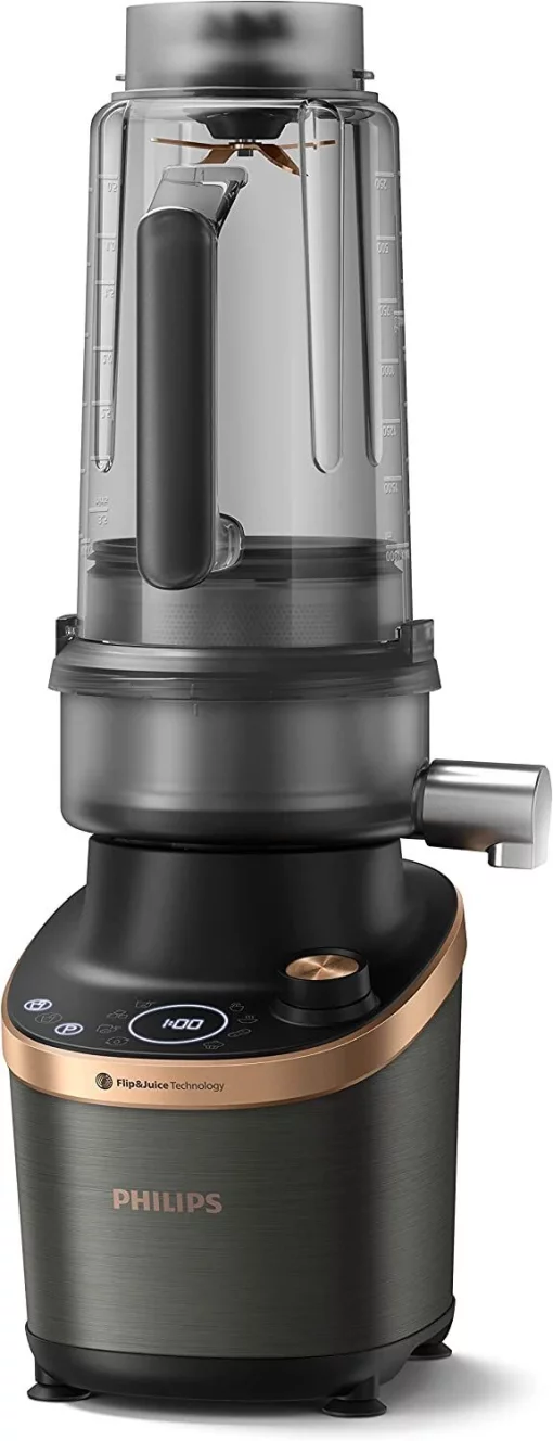 Блендер Philips стаціонарний Flip&Juice, 1500Вт, чаша-2000мл, мідно-чорний