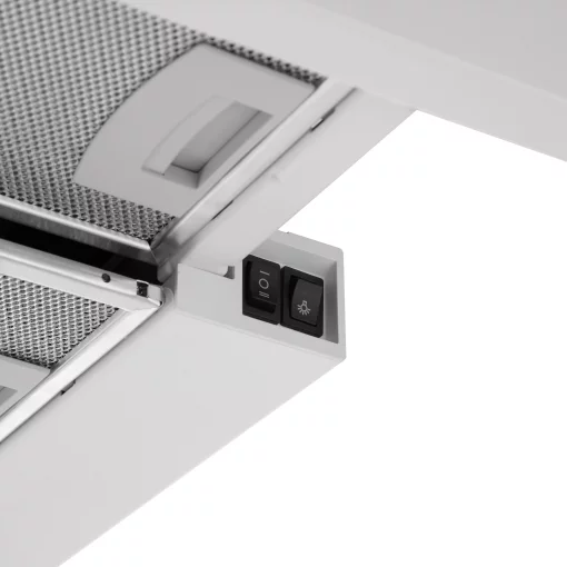 Витяжка Ardesto телескопічна, 60см, 700м3ч, метал, 2х1Вт LED, кнопкове, білий