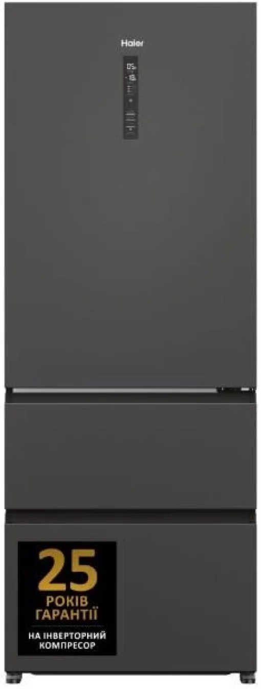 Холодильник Haier багатодверний, 190.5x70х64.8, холод.відд.-354л, мороз.відд.-174л, 3дв., А+, NF, інв., дисплей, зона нульова, чорний
