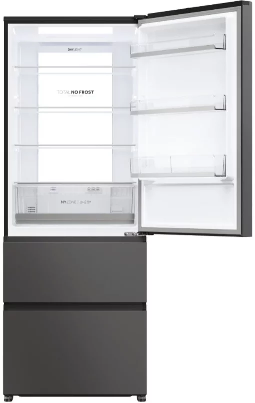 Холодильник Haier багатодверний, 190.5x70х64.8, холод.відд.-354л, мороз.відд.-174л, 3дв., А+, NF, інв., дисплей, зона нульова, чорний