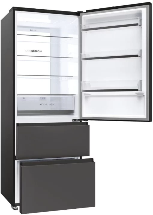 Холодильник Haier багатодверний, 190.5x70х64.8, холод.відд.-354л, мороз.відд.-174л, 3дв., А+, NF, інв., дисплей, зона нульова, чорний