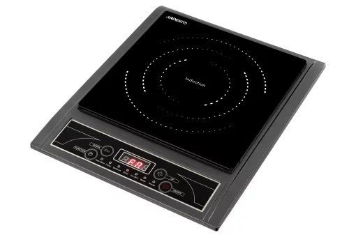 Плитка настільна Ardesto індукційна, конфорок - 1 на 2кВт, керування - сенсорне, таймер, чорний