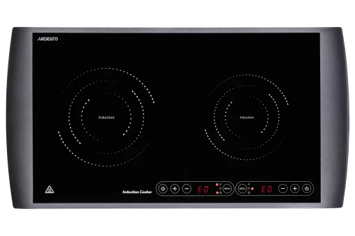 Плитка настільна Ardesto індукційна, конфорок - 2 на 1.3кВт + 1.6кВт горизонт., керування - сенсорне, таймер, чорний