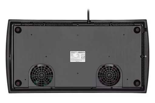 Плитка настільна Ardesto індукційна, конфорок - 2 на 1.3кВт + 1.6кВт горизонт., керування - сенсорне, таймер, чорний