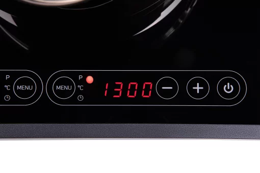 Плитка настільна Ardesto індукційна, конфорок - 2 на 1.3кВт + 1.6кВт горизонт., керування - сенсорне, таймер, чорний