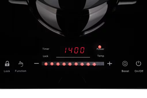 Плитка настільна Ardesto індукційна, конфорок - 2 на 1.3кВт + 1.8кВт горизонт., керування - сенсорне, таймер, boost, чорний