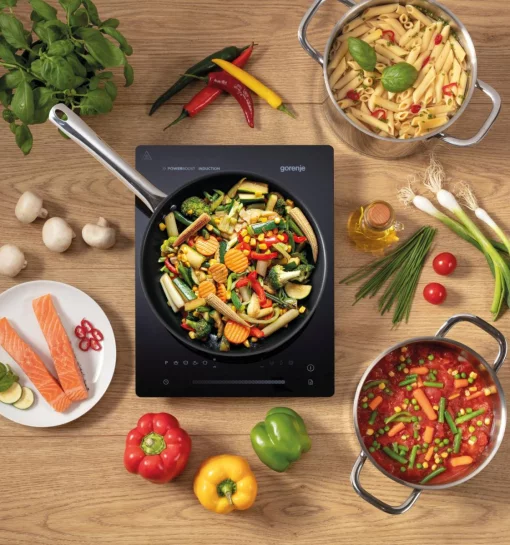 Плитка настільна Gorenje індукційна, конфорок - 1 на 2кВт, керування - сенсорне, чорний