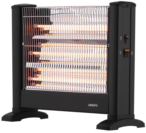 Обігрівач інфрачервоний ARDESTO кварцевий, 15м2, 1650Вт, мех. упр-ння, підлоговий, чорний