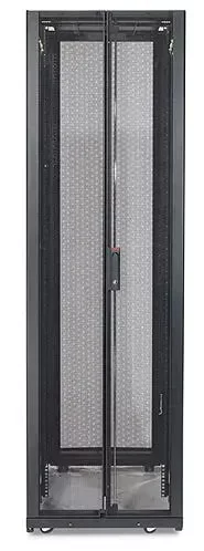 Шафа ZPAS 19", 42U, SZB IT, передні одностулкові перфоровані двері і задні розпашні, 600x1200 мм, максимально 1500кг, чорна