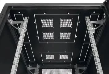 Шафа ZPAS 19", 42U, SZB IT, передні одностулкові перфоровані двері і задні розпашні, 600x1200 мм, максимально 1500кг, чорна