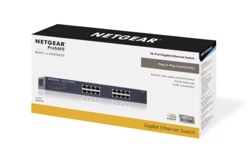 Комутатор NETGEAR JGS516 16xGE, Некерований