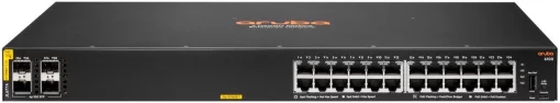 Комутатор HPE Aruba 6100, 24xGE, 4xSFP+ Ports, PoE Class 4 370W, LT Warranty
