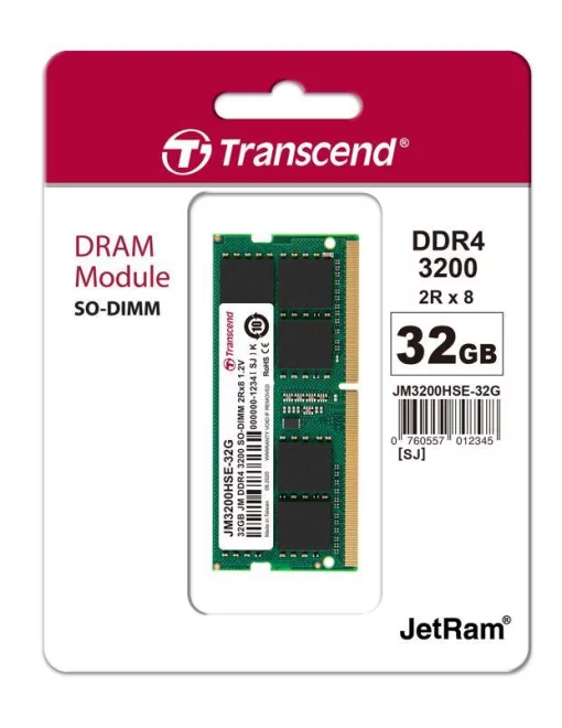 Пам'ять ноутбука Transcend DDR4 32GB 3200