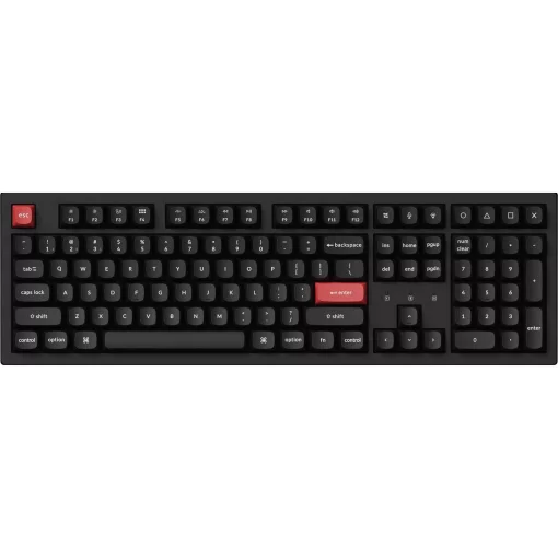 Клавіатура механічна Keychron K10 PRO 100Key, K pro Red, WL/BT/USB-A, QMK, EN/UKR, White Led, чорний