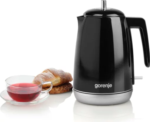 Електрочайник Gorenje 1.7л, Strix контроль, чорний
