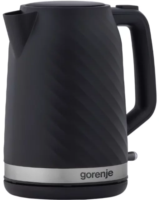 Електрочайник Gorenje 1.7л, Strix контроль, чорний матовий