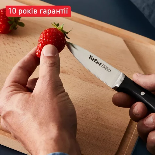 Набір ножів Tefal Ice Force, 2шт, нержавіюча сталь, пластик, чорний