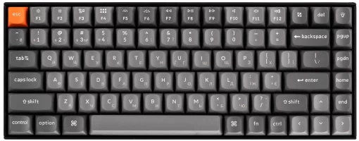 Клавіатура механічна Keychron K2 Max 84Key, K Super Brown, WL/BT/USB-A, QMK, EN/UKR, White Led, чорний