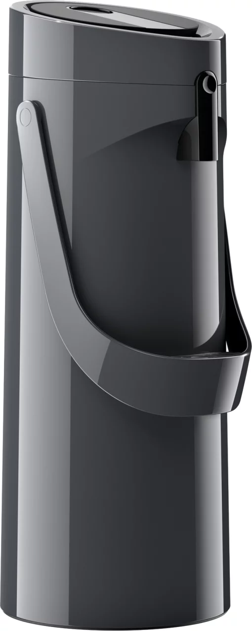 Термос Tefal Ponza Pump, 1.9л, пластик, скло, чорний