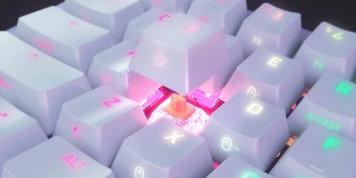 Клавіатура механічна Xtrfy K5 68Key, Kailh Red, USB-A, EN/UA, Hot-swap, RGB, Чорний