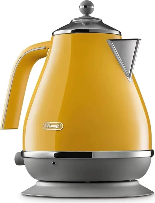 Електрочайник DeLonghi Icona Capitals, 1.7л, нержавіюча сталь, жовтий