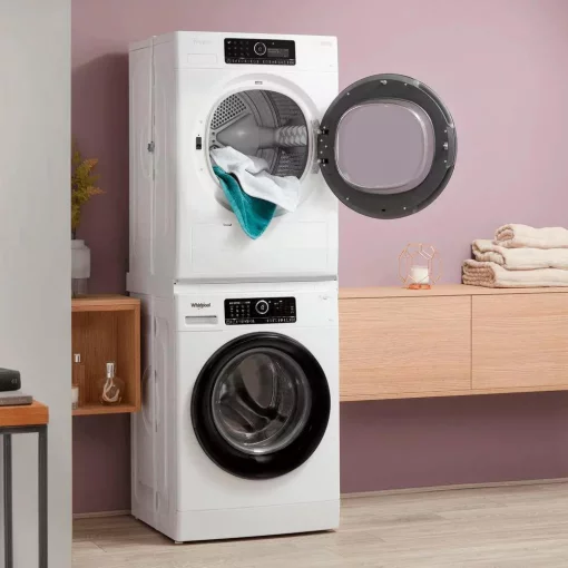 Комплект монтажний Whirlpool для з'єднання пральної машини з сушильною машиною, 45-60см, білий