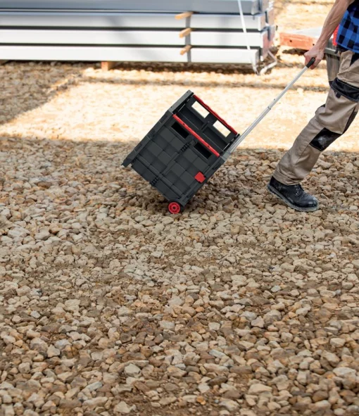 Ящик для інструменту складний Kistenberg, на коліщатках, телескопічна ручка, 16", 39.6х37х100.8см, пластик
