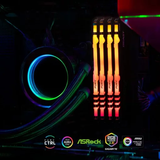 Пам'ять ПК Kingston DDR4 32GB KIT (16GBx2) 3200 FURY Beast RGB