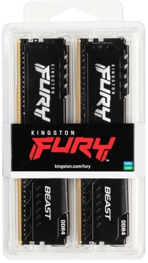 Пам'ять ПК Kingston DDR4 16GB KIT (8GBx2) 3200 FURY Beast
