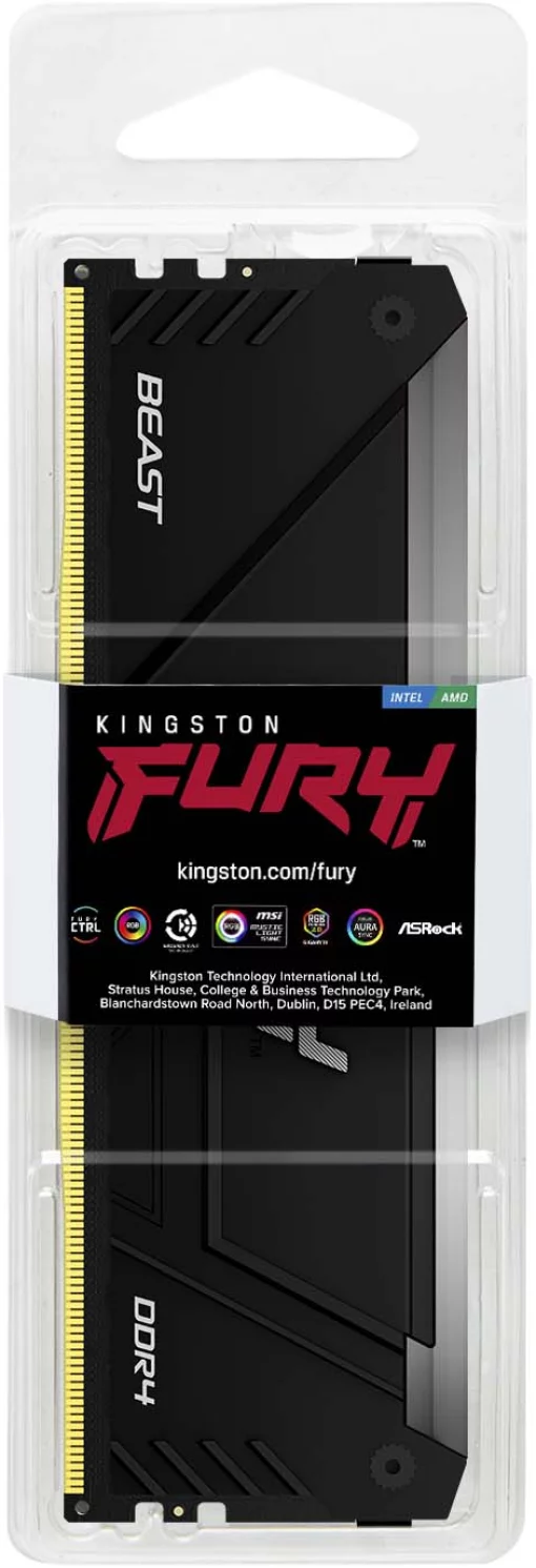 Пам'ять ПК Kingston DDR4  16GB 3600 FURY Beast RGB