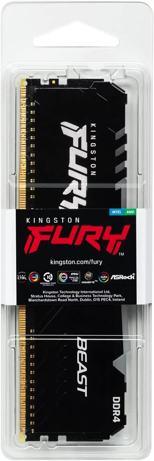 Пам'ять ПК Kingston DDR4 32GB 3600 FURY Beast RGB